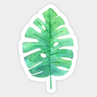 Monstera Lush Green Leaf Sticker